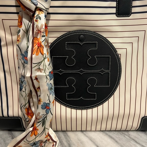 Brand new Tory Burch Ella Tote with Imleck matching scarf - Picture 1 of 9